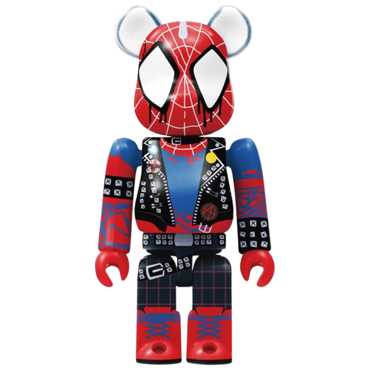 Bearbrick Happy Kuji "Spider-Man: Spider-Verse" 8: Spider-Punk [Type-A] 100% Herstellerbild
