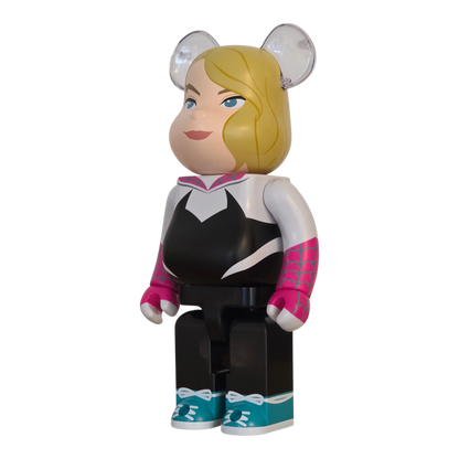 Bearbrick Happy Kuji "Spider-Man: Spider-Verse" L@ST: Spider-Gwen [Type-A] 400% schräg