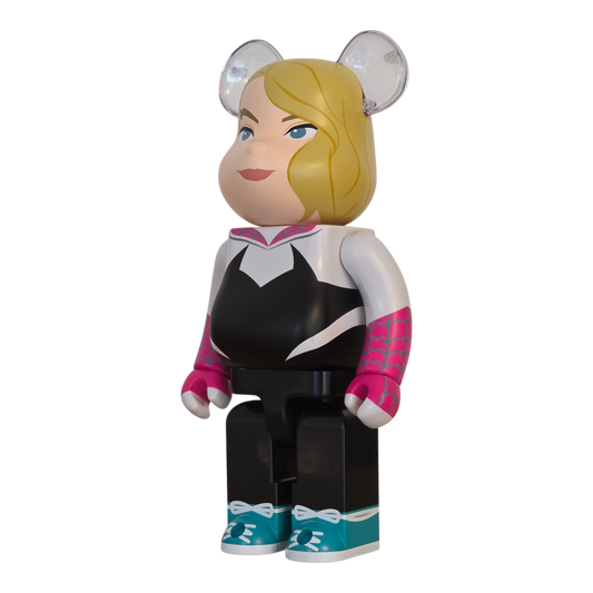 Bearbrick Happy Kuji "Spider-Man: Spider-Verse" L@ST: Spider-Gwen [Type-A] 400% schräg