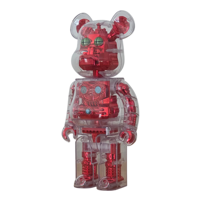 Bearbrick H×S Hirota Saigansho Metallic Red 400% schräg