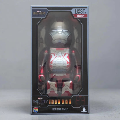 Bearbrick Iron Man – L@ST Iron Man Mark 5 400% in der Verpackung