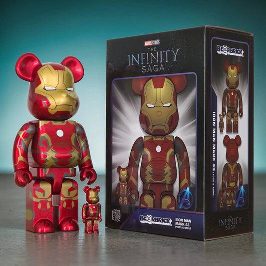 Bearbrick Iron Man Mark 43 [The Infinity Saga] 100%+400% mit Verpackung