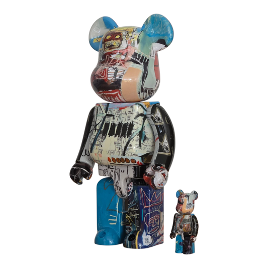 Bearbrick Jean-Michel Basquiat "Special" 100%+400% schräg
