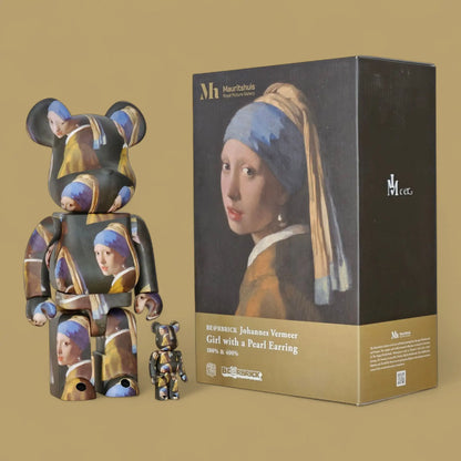 Bearbrick Johannes Vermeer "Girl with a Pearl Earring" 100%+400% mit Verpackung