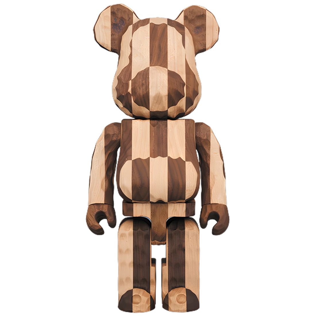 Bearbrick Karimoku fragmentdesign Carved Wooden Longitudinal Chess 400% Herstellerbild 1