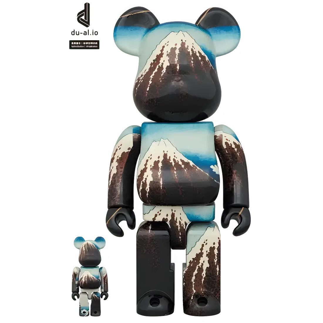 Bearbrick Katsushika Hokusai "Rainstorm Beneath the Summit" 100%+400% Herstellerbild 1