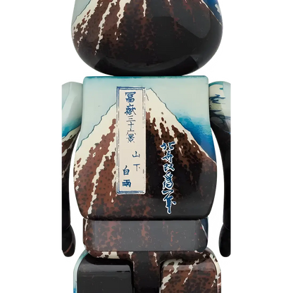 Bearbrick Katsushika Hokusai "Rainstorm Beneath the Summit" 100%+400% Herstellerbild 4