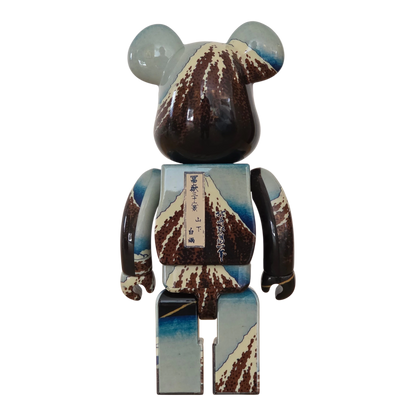Bearbrick Katsushika Hokusai "Rainstorm Beneath the Summit" 100%+400% Rückseite