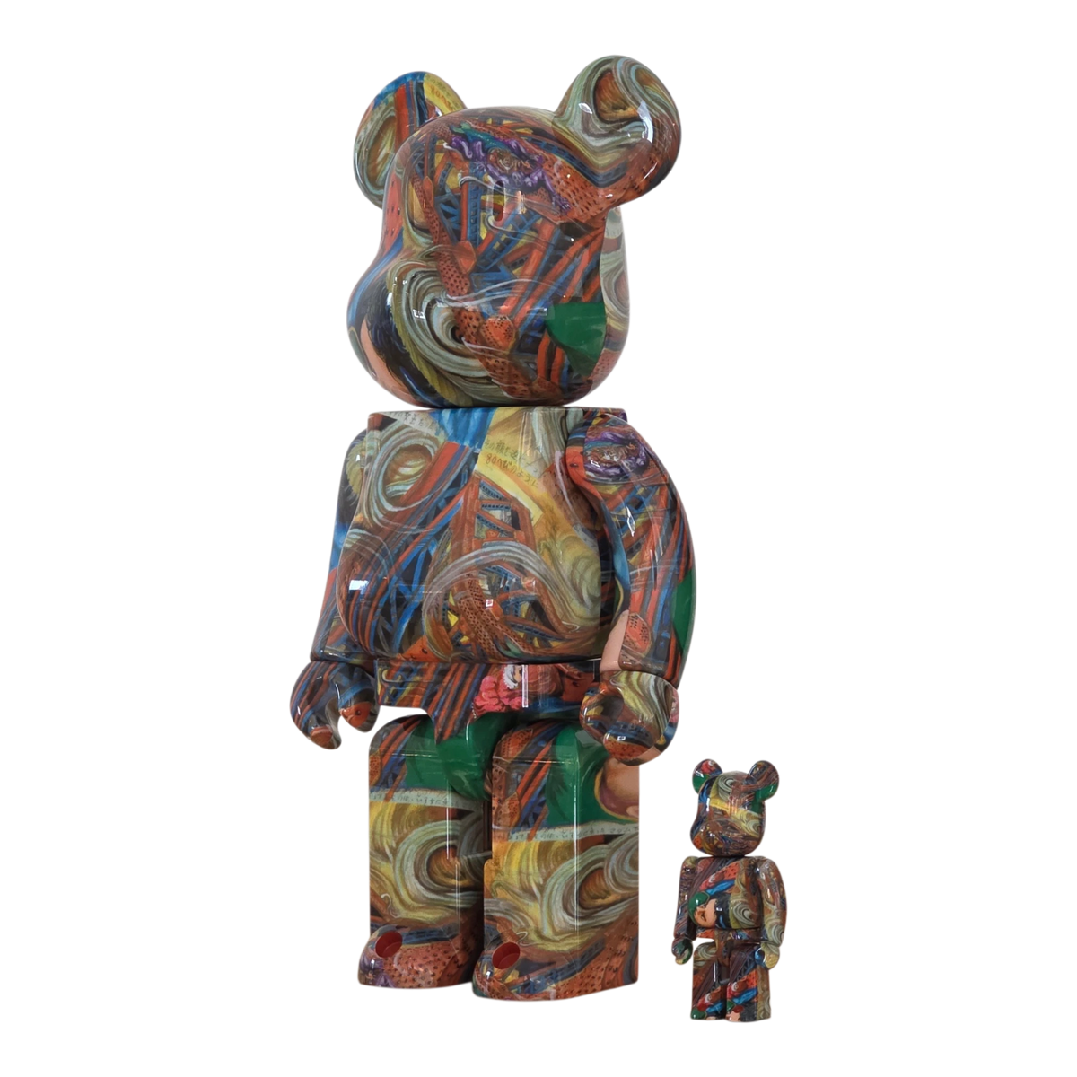 Bearbrick Kazuo Yuzu Art Exhibition 100%+400% schräg