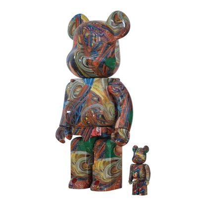 Bearbrick Kazuo Yuzu Art Exhibition 100%+400% schräg