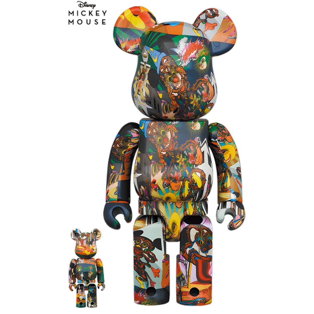 Bearbrick Keiichi Tanaami "Mickey Mouse" 100%+400% Herstellerbild 1