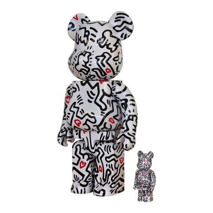 Bearbrick Keith Haring #8 100%+400% schräg