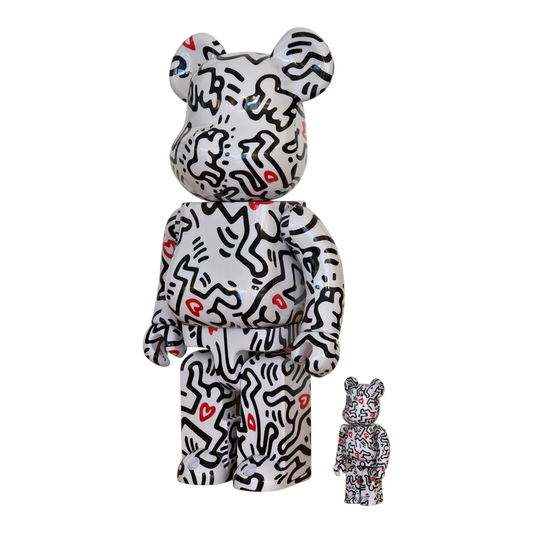 Bearbrick Keith Haring #8 100%+400% schräg