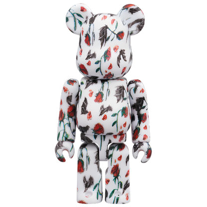 Bearbrick KIDILL × Eri Wakiyama "Bat & Rose" White 100%+400% Herstellerbild 5