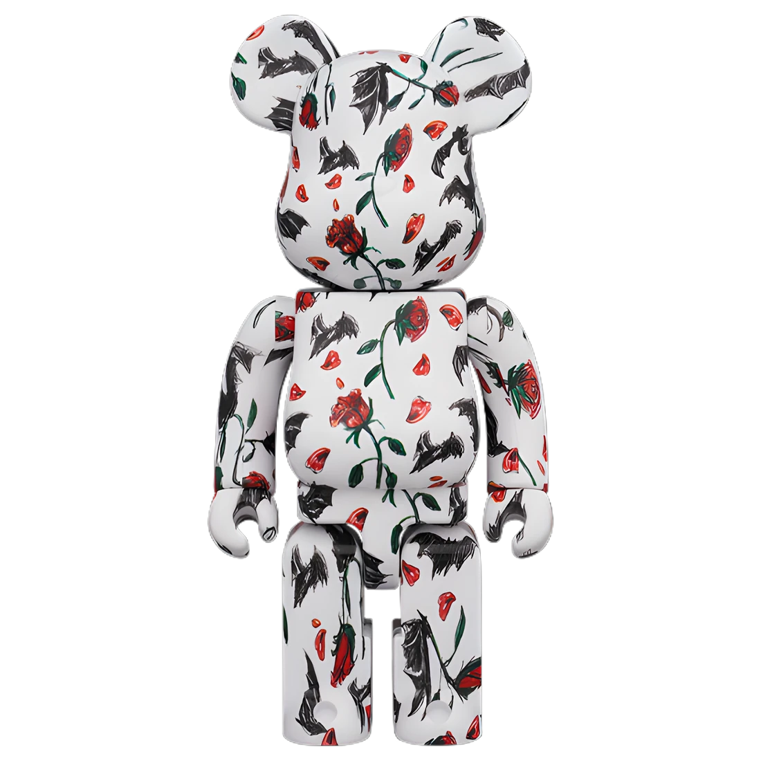 Bearbrick KIDILL × Eri Wakiyama "Bat & Rose" White 100%+400% Herstellerbild 6
