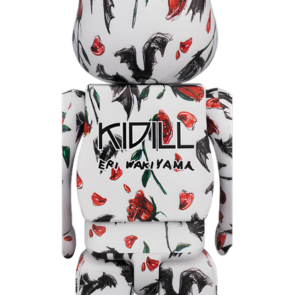 Bearbrick KIDILL × Eri Wakiyama "Bat & Rose" White 100%+400% Herstellerbild 7