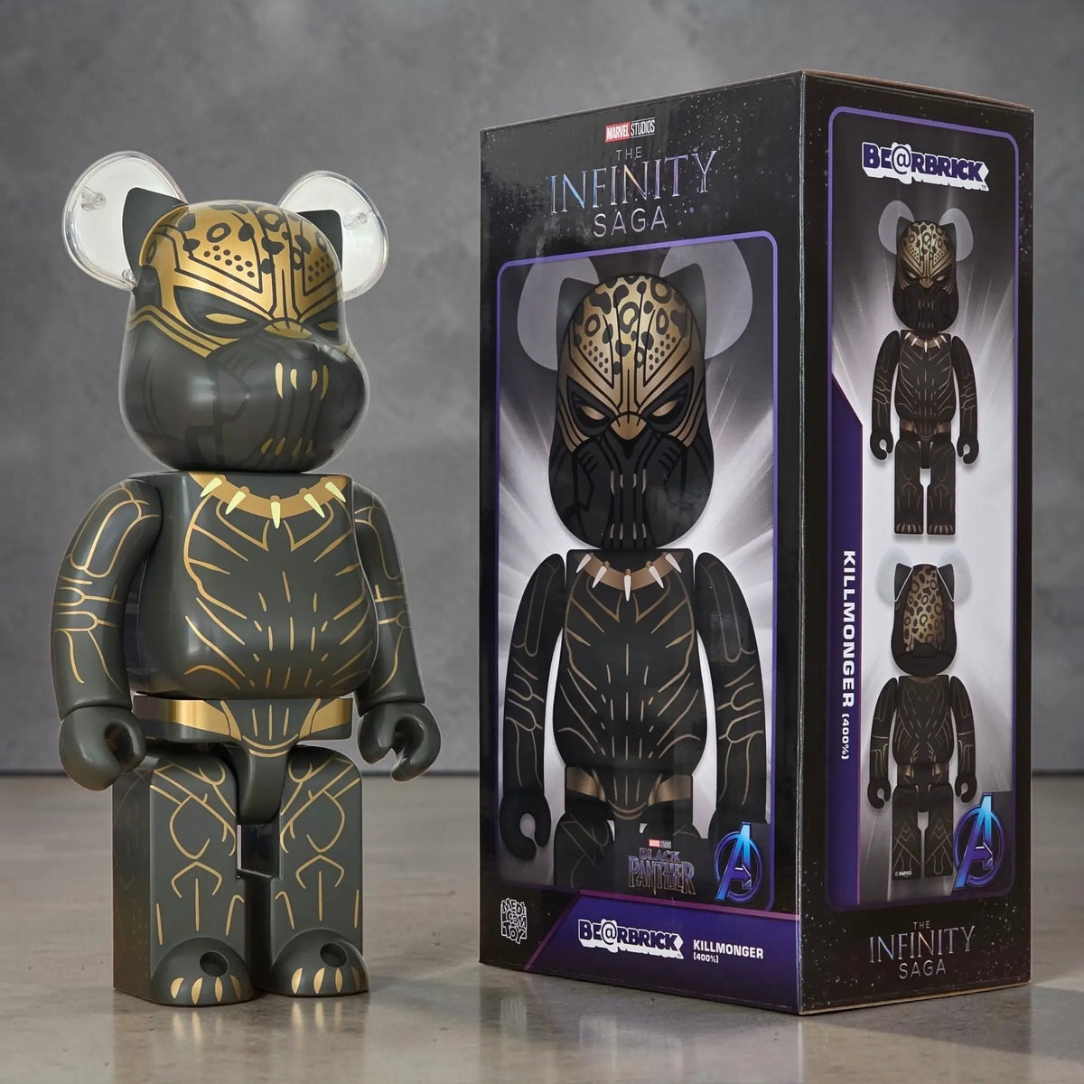 Bearbrick Killmonger [The Infinity Saga] 400% mit Verpackung