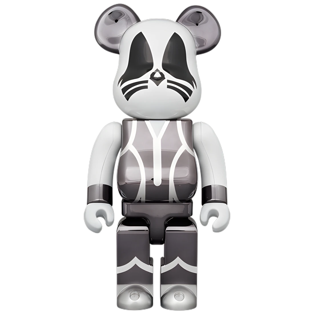 Bearbrick KISS The Catman Chrome Version 100%+400% Herstellerbild 3