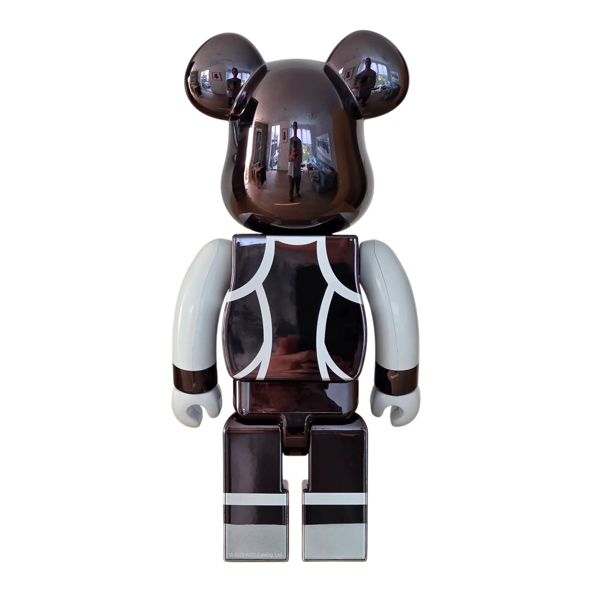 Bearbrick KISS The Catman Chrome Version 100%+400% Rückseite