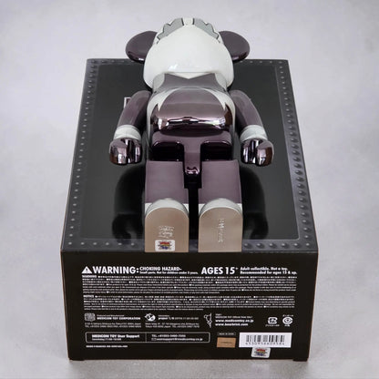 Bearbrick KISS The Spaceman Chrome Version 100%+400% Echtheitsmerkmale