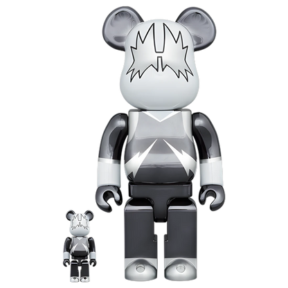 Bearbrick KISS The Spaceman Chrome Version 100%+400% Herstellerbild 1