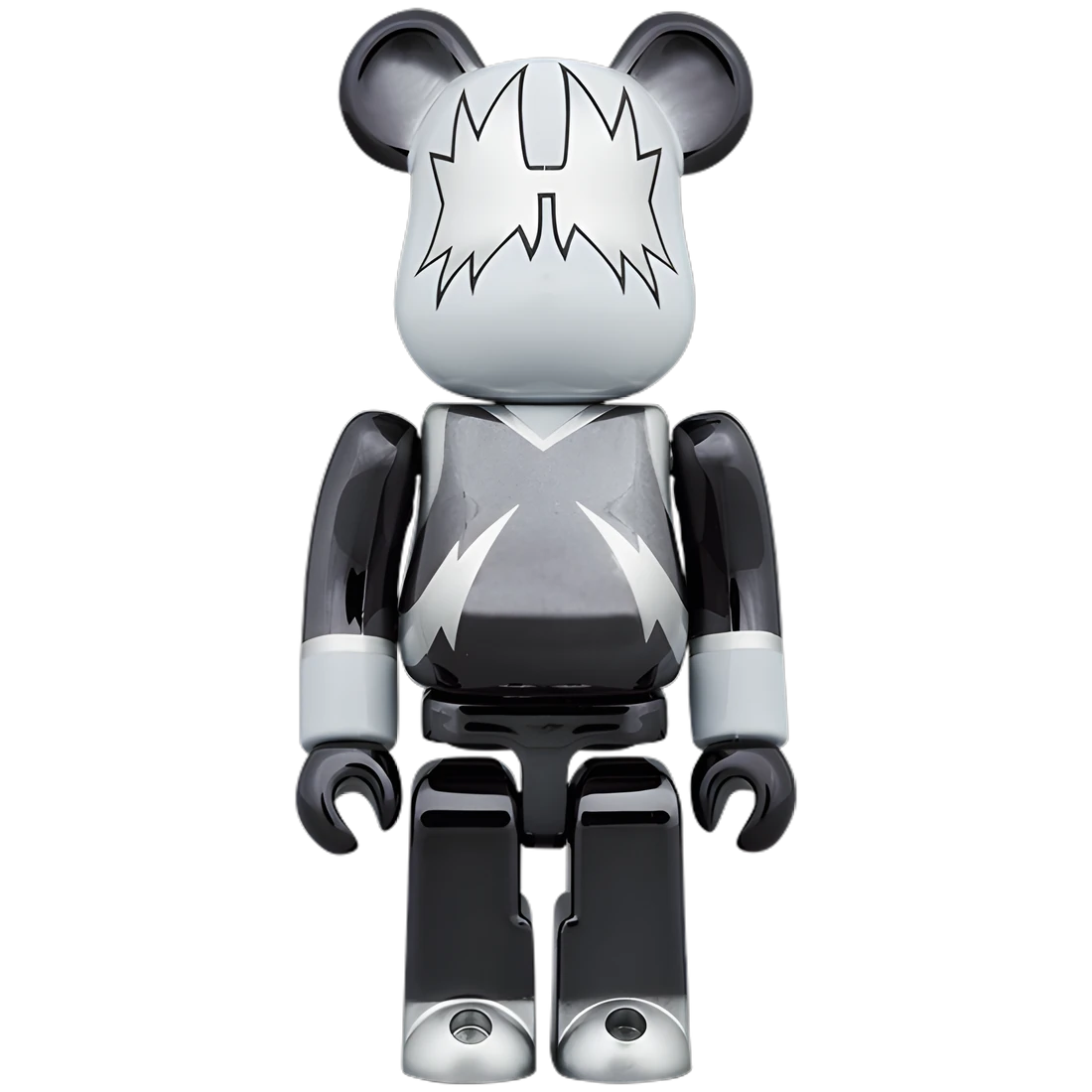 Bearbrick KISS The Spaceman Chrome Version 100%+400% Herstellerbild 2