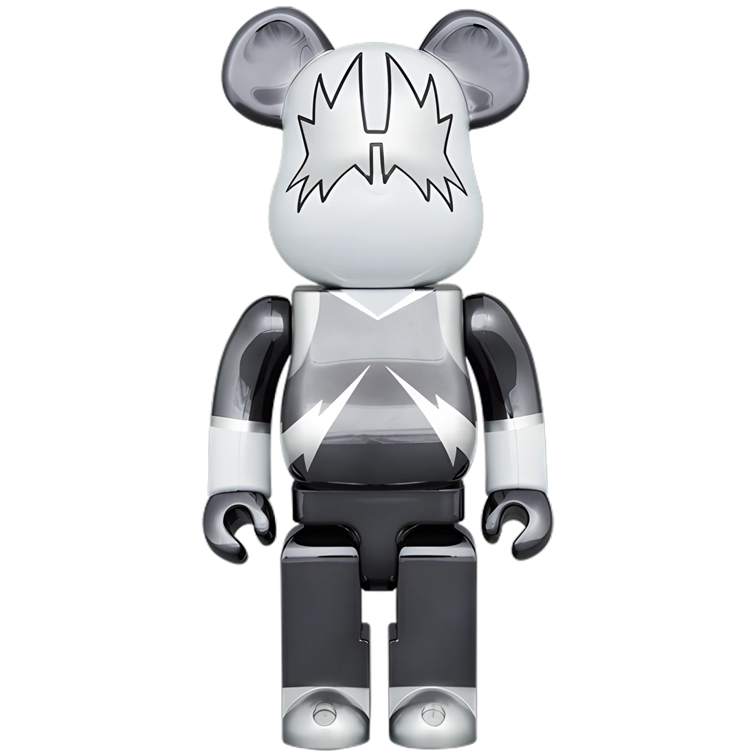 Bearbrick KISS The Spaceman Chrome Version 100%+400% Herstellerbild 3