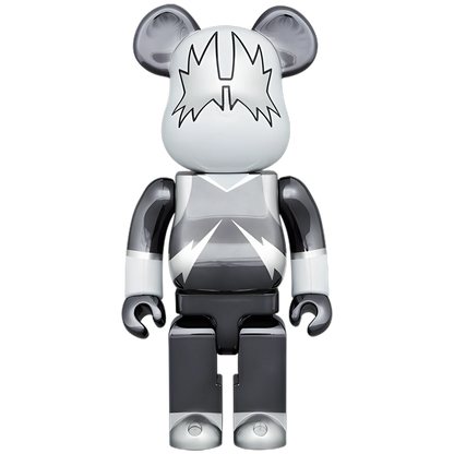 Bearbrick KISS The Spaceman Chrome Version 100%+400% Herstellerbild 3