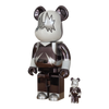 Bearbrick KISS The Spaceman Chrome Version 100%+400% schräg