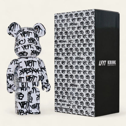 Bearbrick LFYT × Krink 1000% mit Verpackung