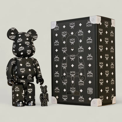 Bearbrick MCM Black Version 100%+400% mit Verpackung