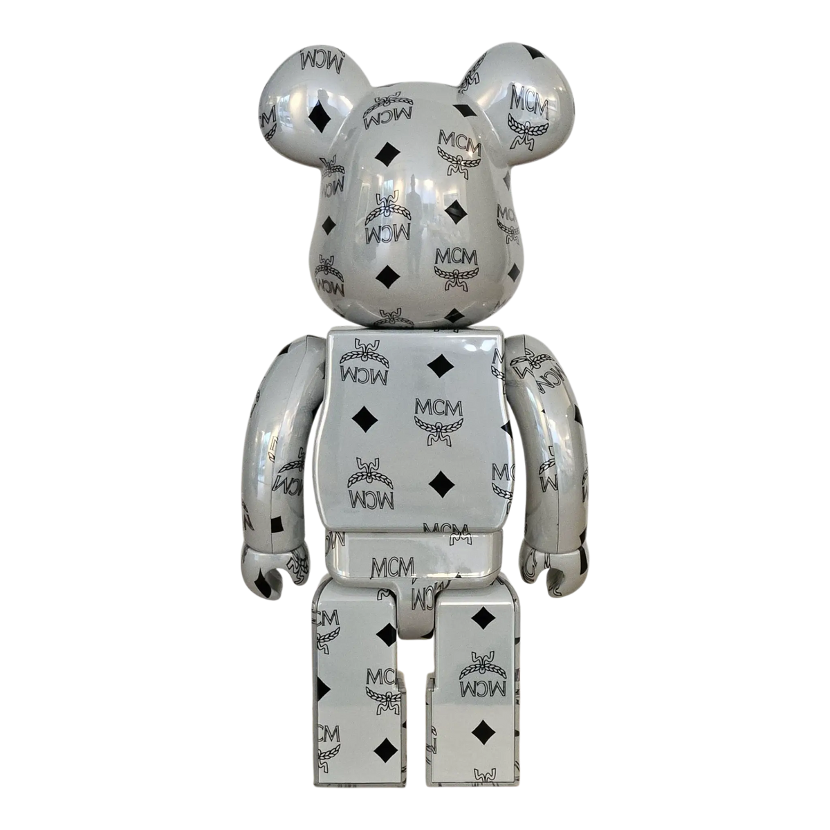 Bearbrick MCM White Chrome Version 100%+400% Rückseite