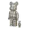 Bearbrick MCM White Chrome Version 100%+400% schräg