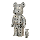 BE@RBRICK MCM White Chrome Version (100%+400%)