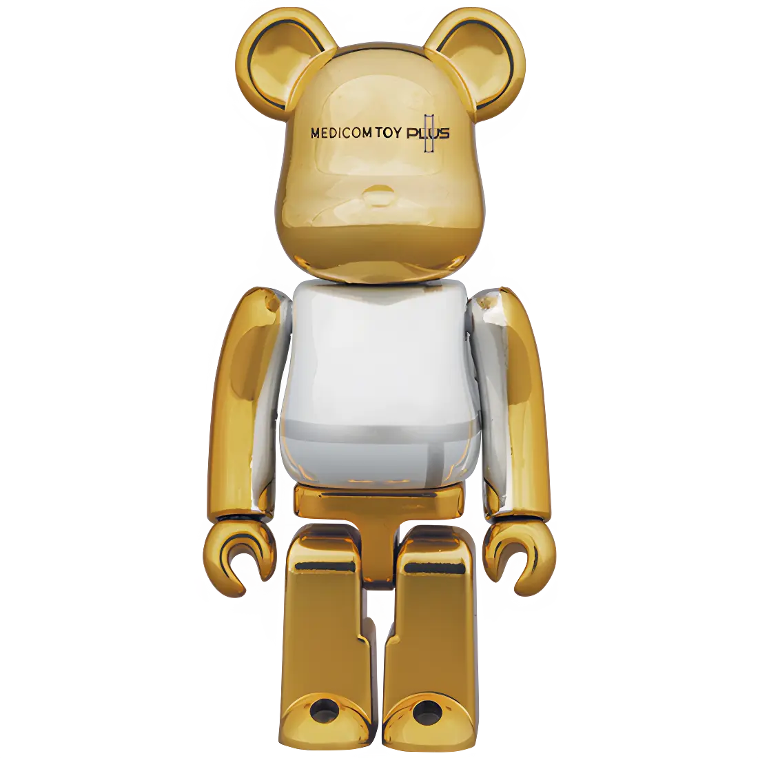Bearbrick Medicom Toy Plus Gold Chrome Version 100%+400% Herstellerbild 2