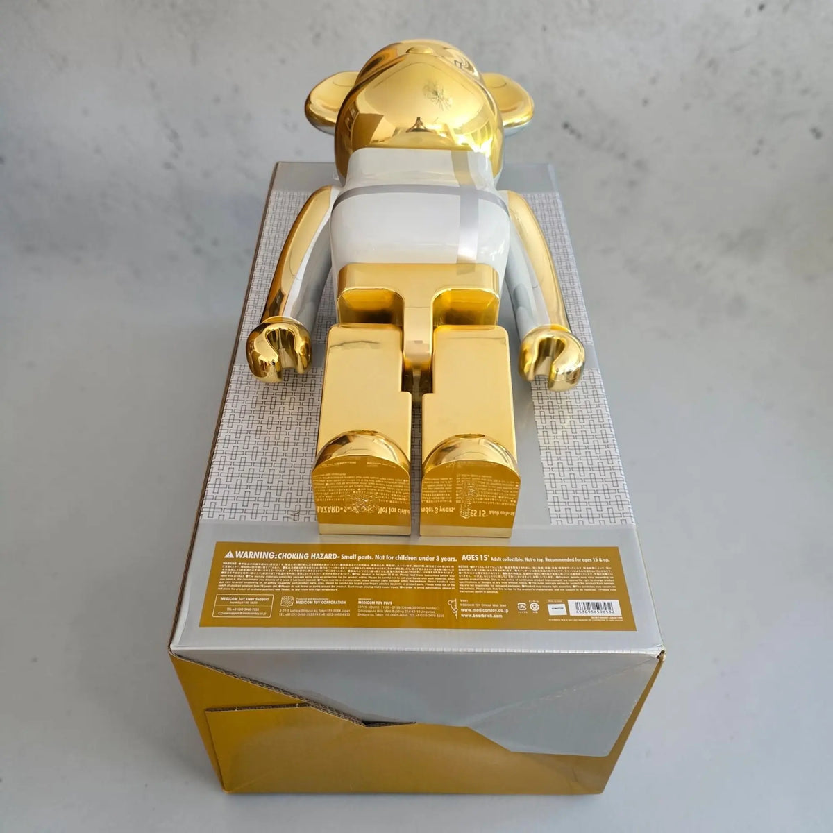 Bearbrick Medicom Toy Plus Gold Chrome Version 1000% Echtheitsmerkmale