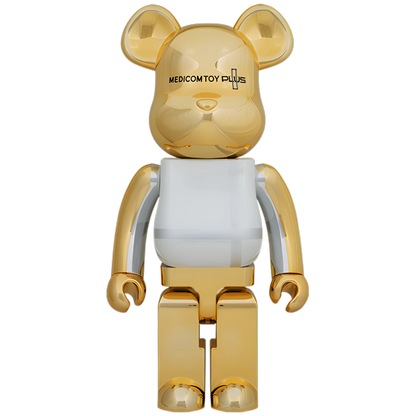 Bearbrick Medicom Toy Plus Gold Chrome Version 1000% Herstellerbild 1