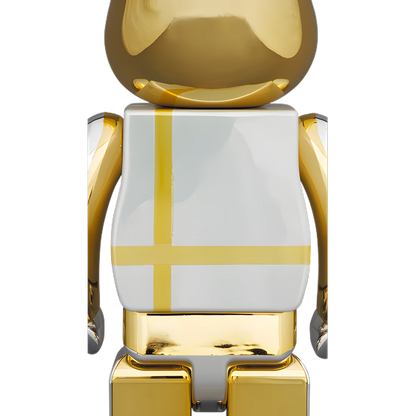 Bearbrick Medicom Toy Plus Silver Chrome Version 100%+400% Herstellerbild 4