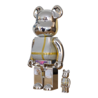 BE@RBRICK Medicom Toy Plus Silver Chrome Version (100%+400%)
