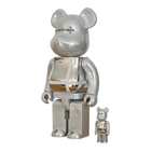BE@RBRICK Medicom Toy Plus White Chrome Version (100%+400%)