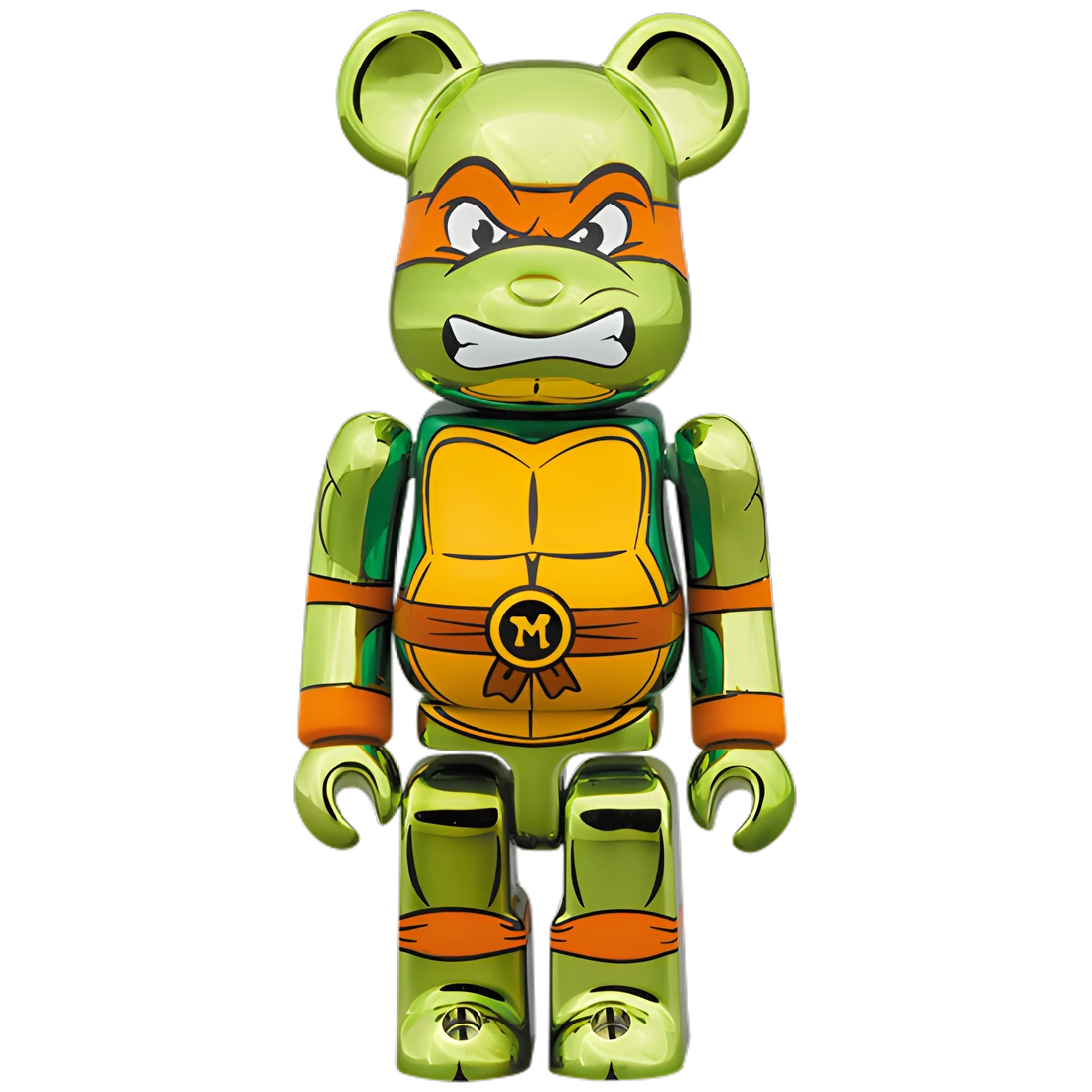 Bearbrick Michelangelo Chrome Version [Teenage Mutant Ninja Turtles] 100%+400% Herstellerbild 2