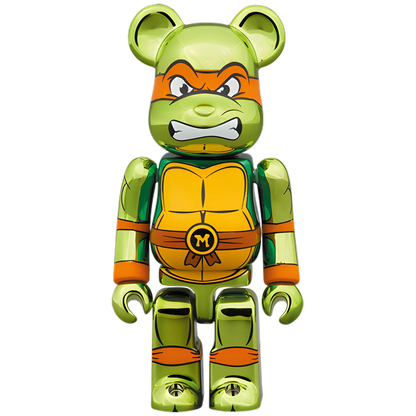 Bearbrick Michelangelo Chrome Version [Teenage Mutant Ninja Turtles] 100%+400% Herstellerbild 2