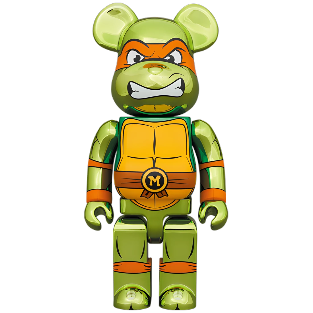 Bearbrick Michelangelo Chrome Version [Teenage Mutant Ninja Turtles] 100%+400% Herstellerbild 3
