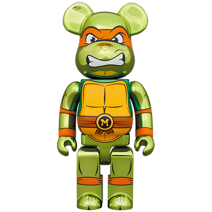 Bearbrick Michelangelo Chrome Version [Teenage Mutant Ninja Turtles] 100%+400% Herstellerbild 3