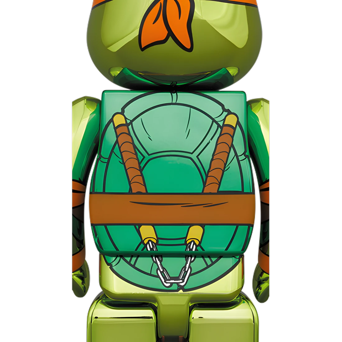 Bearbrick Michelangelo Chrome Version [Teenage Mutant Ninja Turtles] 100%+400% Herstellerbild 4