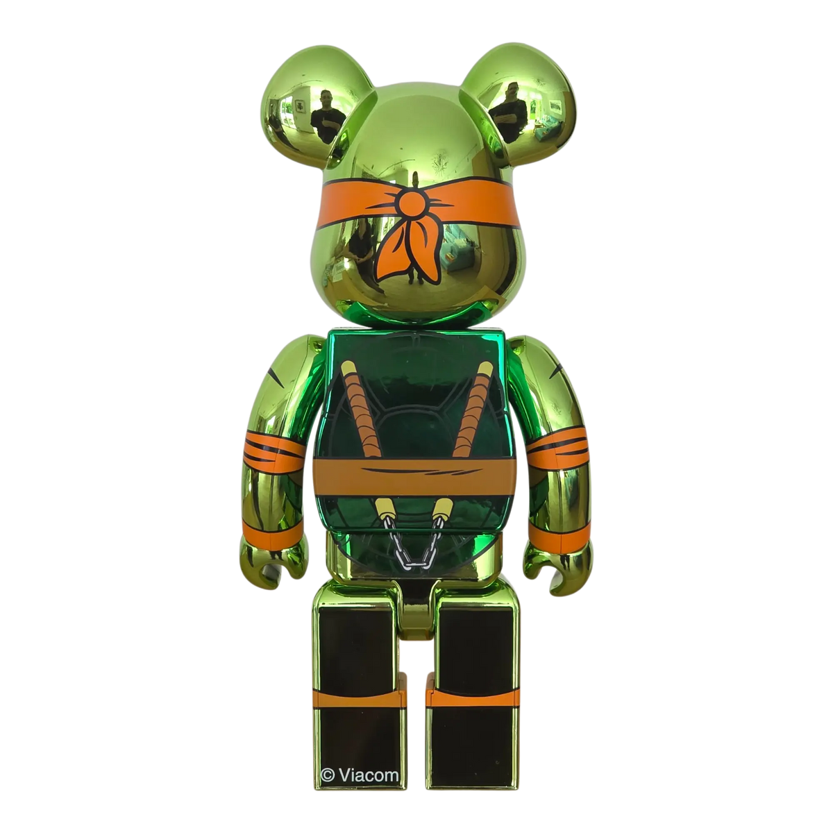 Bearbrick Michelangelo Chrome Version [Teenage Mutant Ninja Turtles] 100%+400% Rückseite