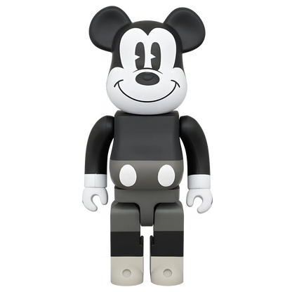 Bearbrick Mickey Mouse Black & White Version [Mickey Mouse and Friends] 400% Herstellerbild 1