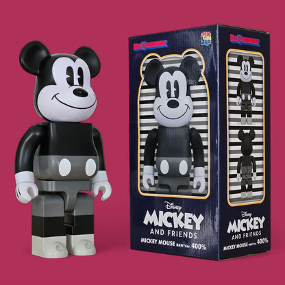 Bearbrick Mickey Mouse Black & White Version [Mickey Mouse and Friends] 400% mit Verpackung