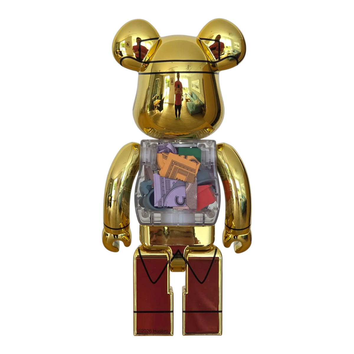 Bearbrick Mr. Monopoly 90th Anniversary Version 400% Rückseite