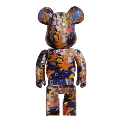 Bearbrick Noritake Kinashi "Let's go! Reach Out!" 100%+400% Rückseite